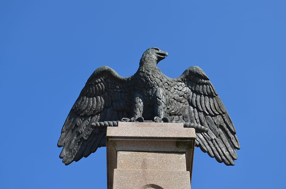 Águila, estatua, Mölnlycke, wendelsberg, alas, pájaro, himmel, ala, animal Ala, animal