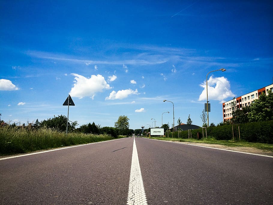 camino checo, checo, carretera, ciudad, nubes, cielo, viajar, azul, asfalto, calle