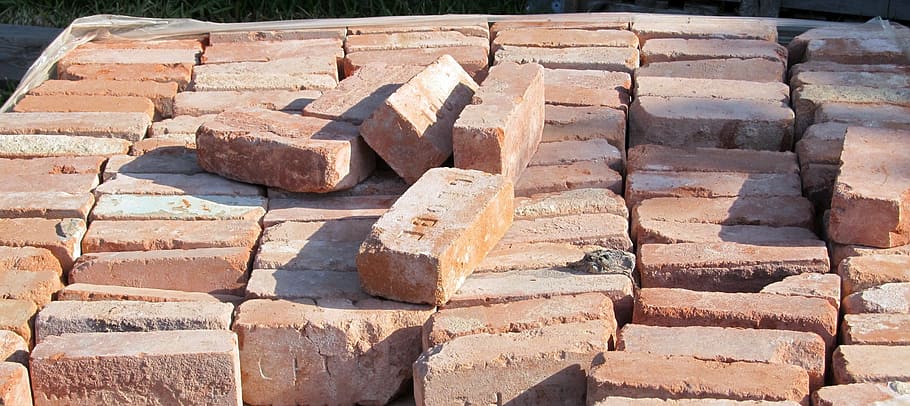 bricks, brickwork, load, new, construction, project, contractor, building, brick, large group of objects