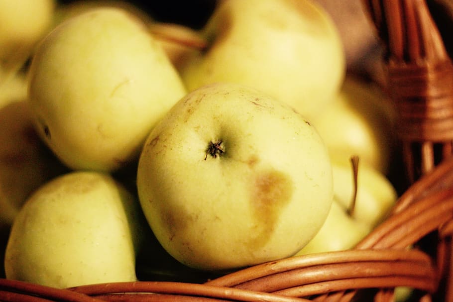 maçãs, frutas, comida, saudável, cesta, comida e bebida, alimentação saudável, frescor, bem-estar, fruta