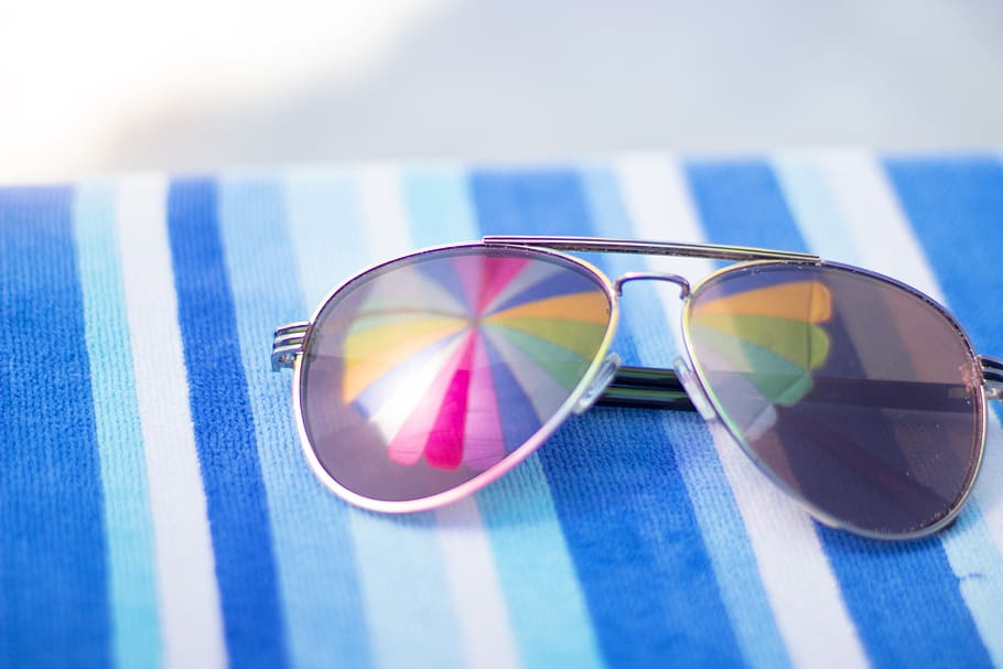 beach, vacation, pool, summer, sunglasses, beach umbrella, holiday, sand, sea, tropical