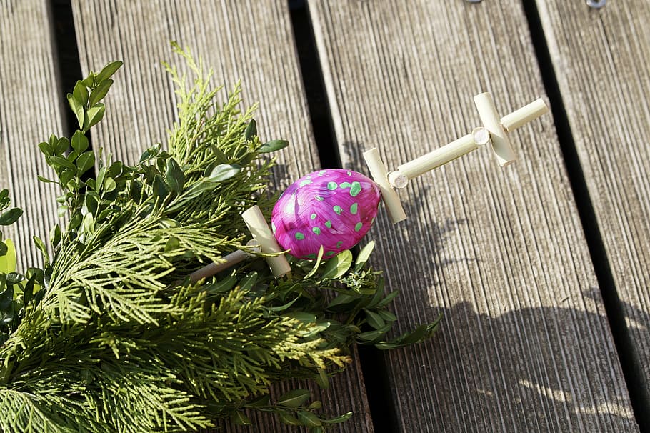 palm trees, hand palm, cross, bouquets, egg, palm sunday, easter, ord, dedicated to, spring