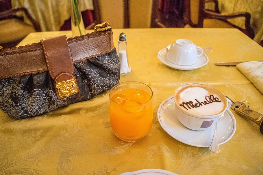 florence, italy, cappucino, hotel, breakfast, louis vuitton, café, caffeine, coffee, beverages