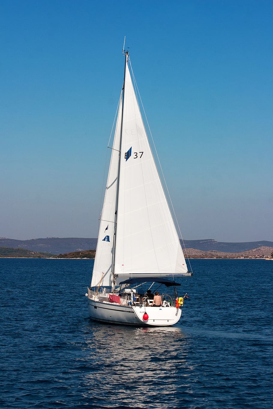 yachting, yacht, ship, sea, blue sky, holiday, travel, romance, recreation, breather