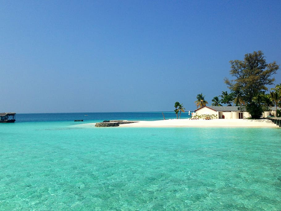 beach, maldives, sea, water, island, vacations, summer, blue, tropical Climate, tourist Resort
