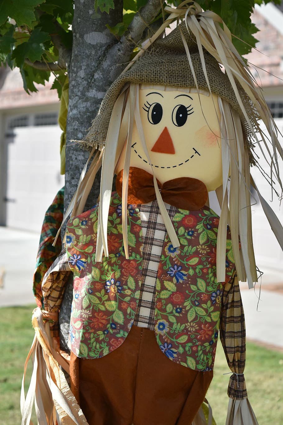 fall, scarecrow, decoration, autumn, smile, harvest, holiday, hay, season, cultures