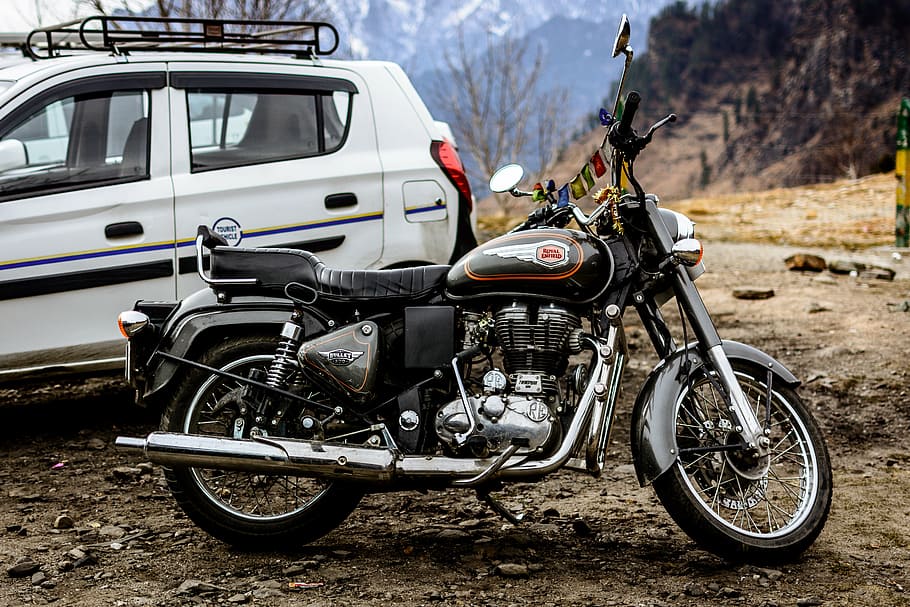 black, standard, motorcycle, white, suv, bullet, royal enfield, bike, enfield, india