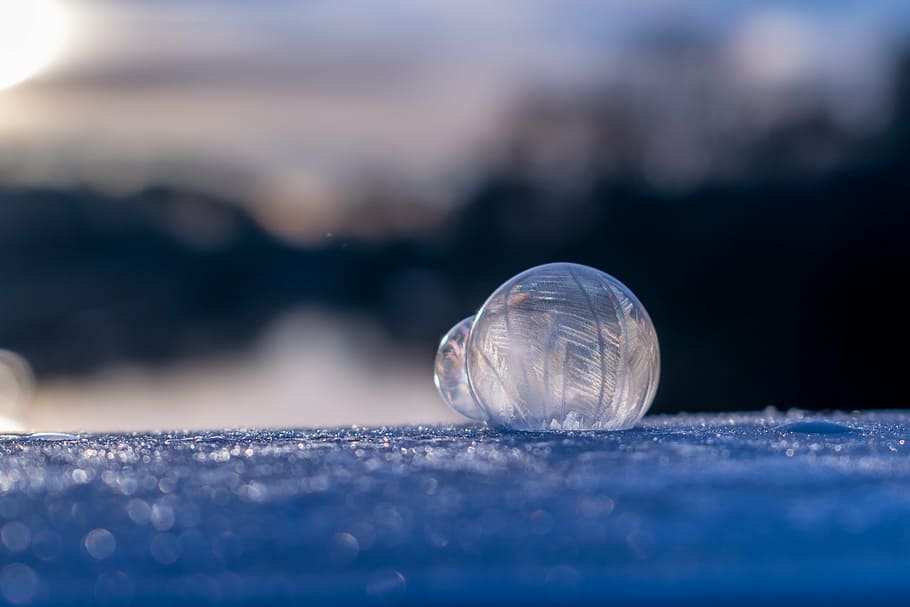 burbuja de jabón, congelado, invierno, invernal, burbuja congelada, frío, bola, eiskristalle, burbuja, escarcha