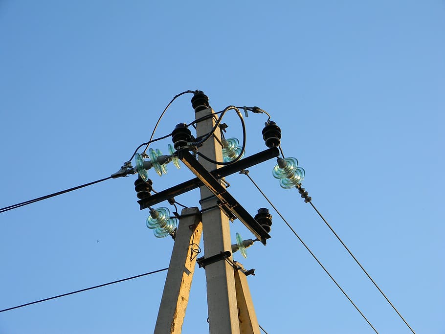 electricity, wire, post, engineering, insulators, current, cable, power Line, technology, equipment