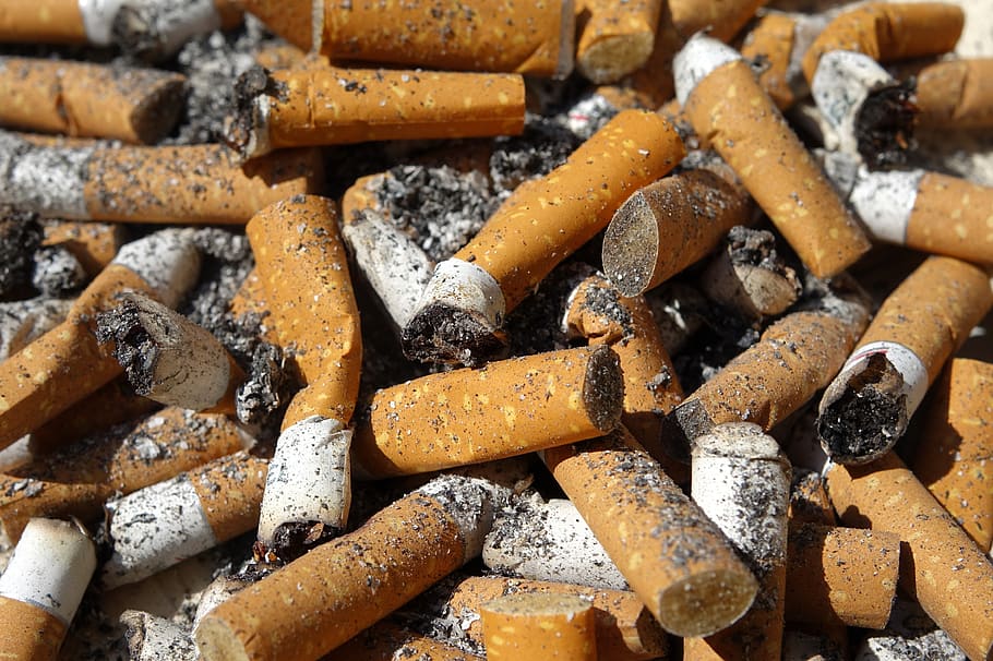cigarette end, cigarette, smoking, stub, ash, ashtray, cigarette butts, throw away, unhealthy, smokers corner
