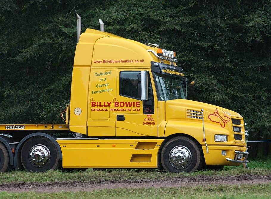 lorry, truck, cab, haulage, transportation, yellow, road, highway, logistics, commercial