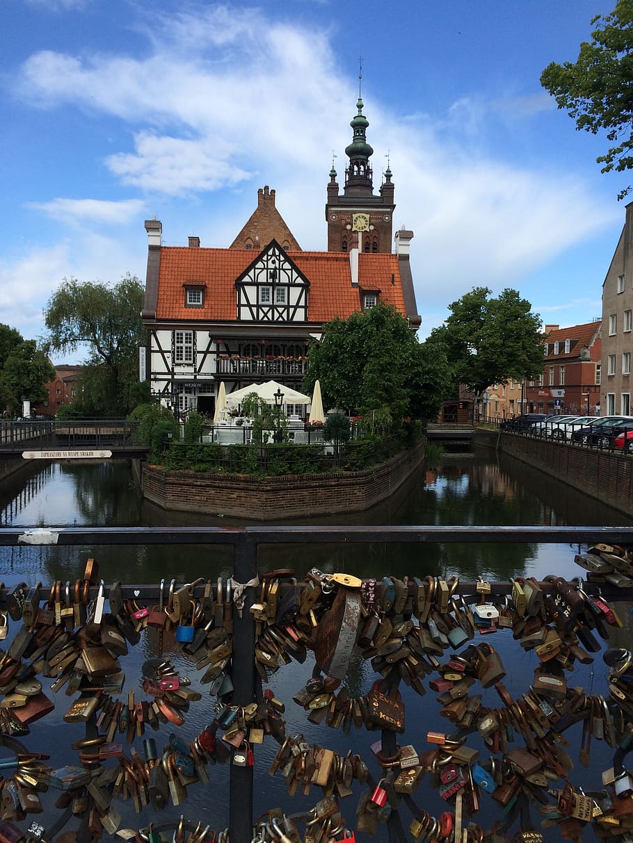 gdansk, poland, history, sights, romance, locks, bridge, built structure, architecture, building exterior