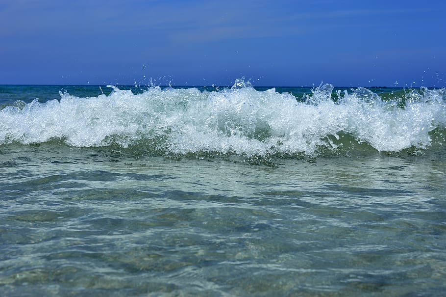 wave, sea, water, inject, foam, clear, clean, motion, sport, beauty in nature