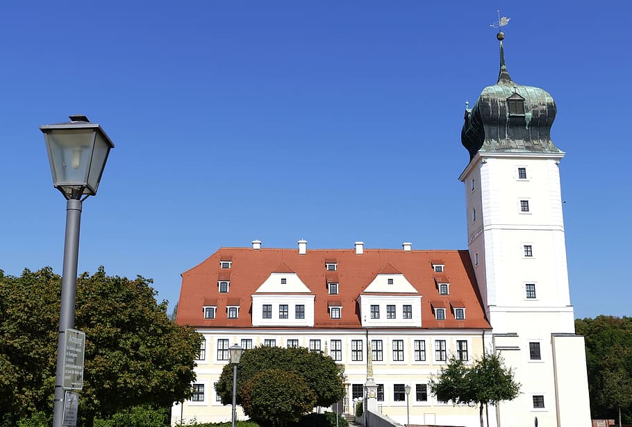 Delitzsch, Saxony-Anhalt, kastil, bangunan, secara historis, Menara, lentera, lampu, eksterior bangunan, Arsitektur