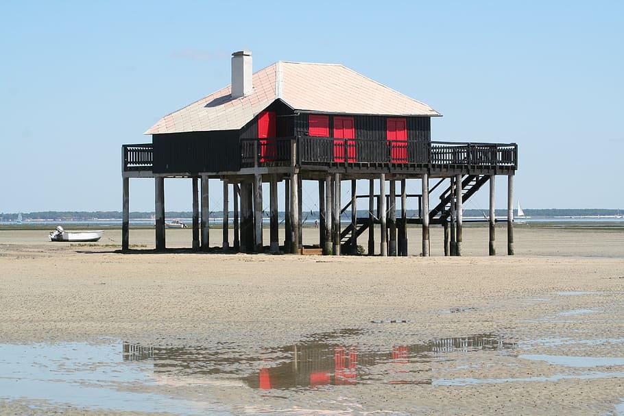 Arcachon Cabin Tchanquee Basin Of Arcachon Water Built