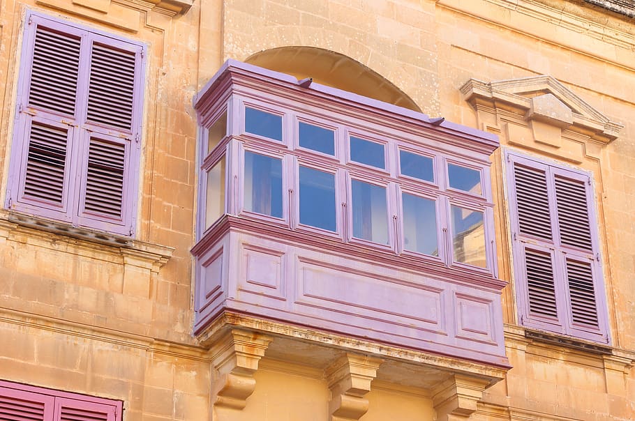 malta, mdina, window, house, architecture, family, wood, wall, facade, exterior