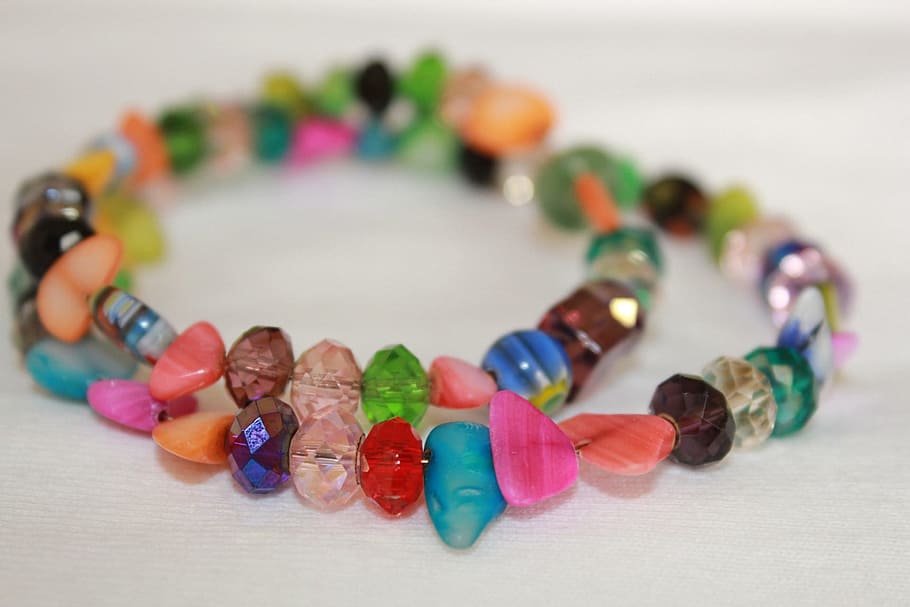 assorted-color beaded bracelet, Bracelet, Jewelry, Stones, Bangle, colors, colorful, accessory, fashion, adornment