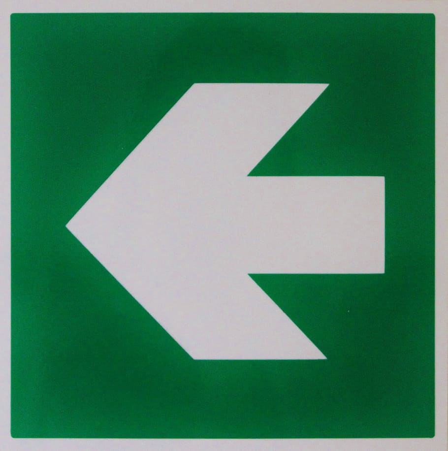 Output, Direction Sign, green, arrow symbol, green color, direction, advice, close-up, sign, communication