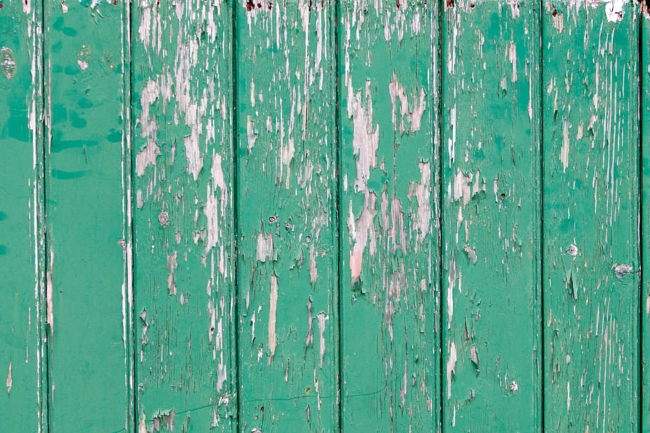 closed, green, wooden, fence, peeling paint, background, old, cracked, paint, peeling