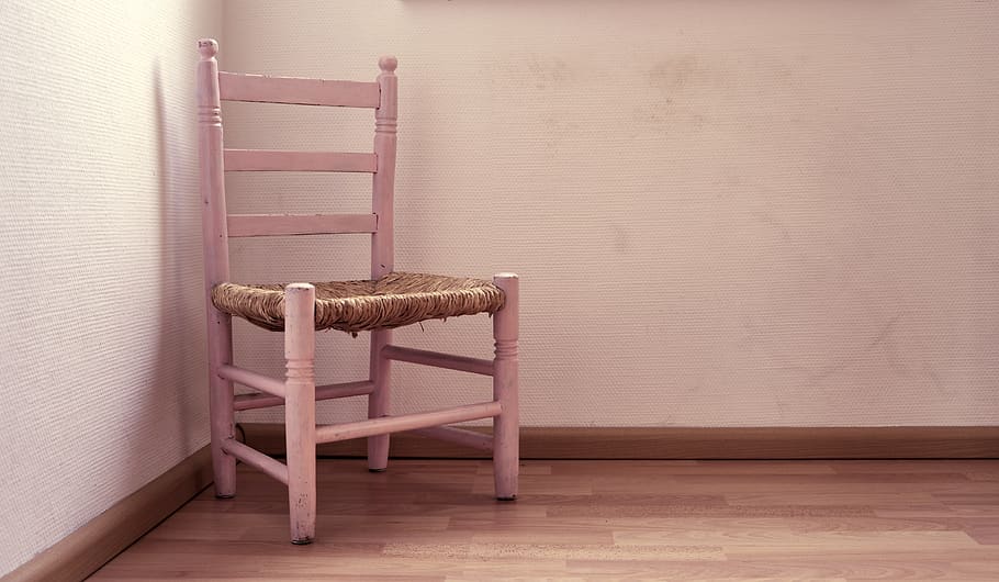 sit in the corner, children chair, retro, chair, pink, design, decor, aesthetics, alone, corner