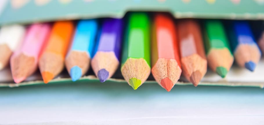 lápices, colores, pintura, dibujar, educación, escuela, diseño, arte, colorido, bolígrafos