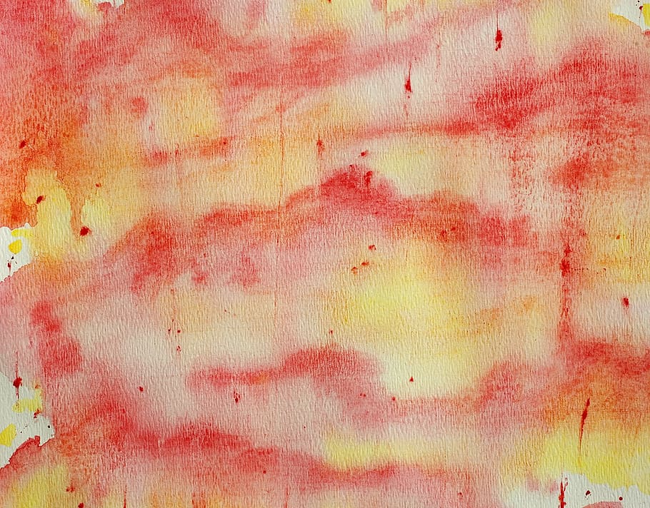 red, white, abstract, painting, watercolor, background, design, texture, paper, paint