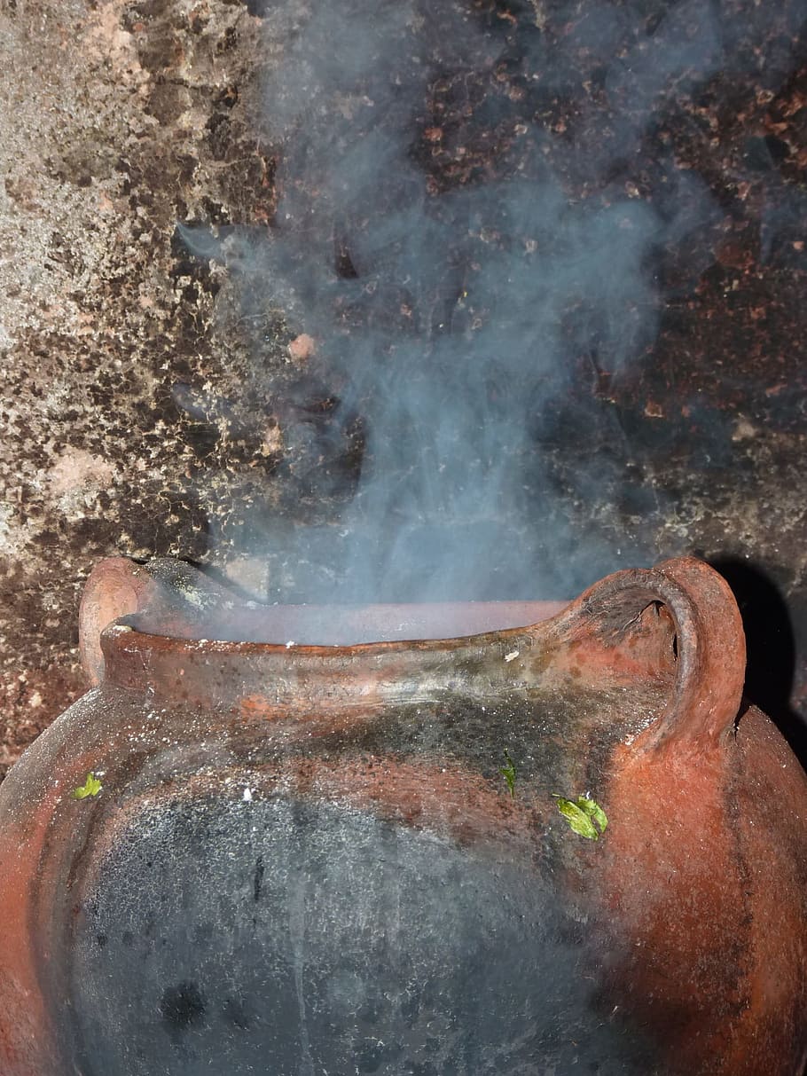 Cauldron, Cooking Pot, Steam, Witchcraft, broth, cook, pot, heat - temperature, food, indoors