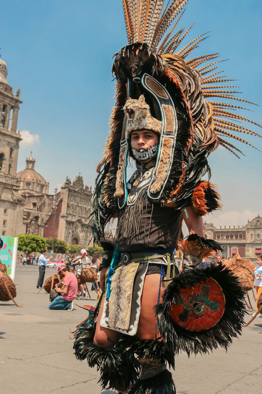 people, costume, dancer, travel, traditional, portrait, mexico city, man, real people, architecture
