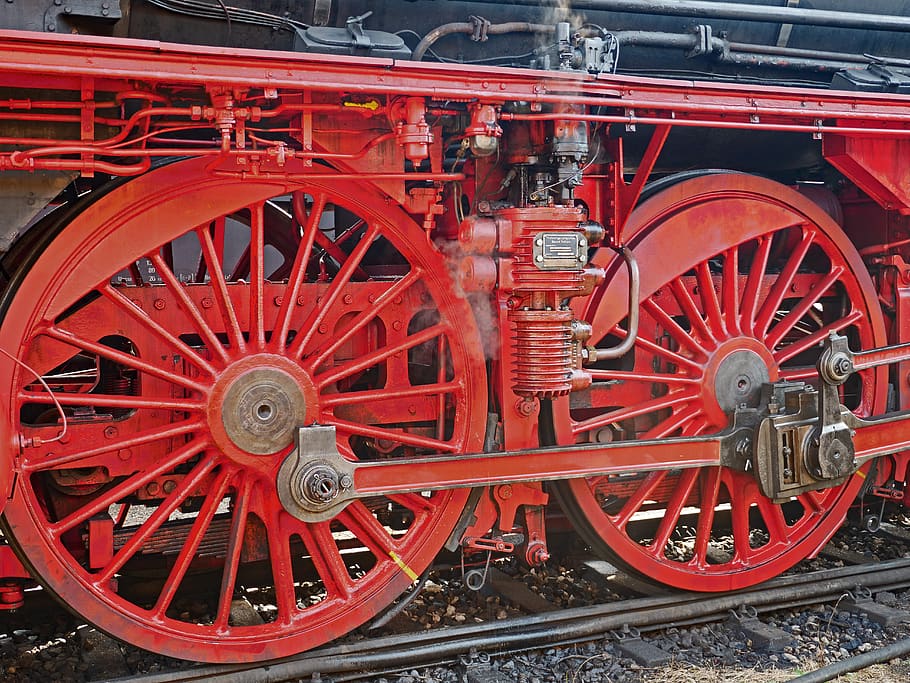 steam locomotive, express train, chassis, blowing axis, dome axis, br01, br 01, 01 180, drive rod, dome rod