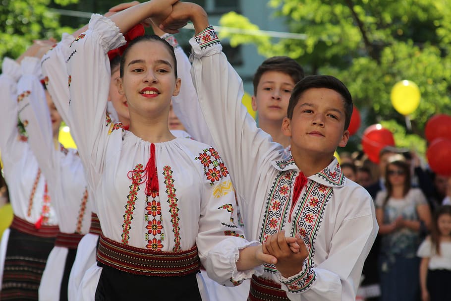 moldova, tradition, dance, history, traditional, child, childhood, real people, males, group of people