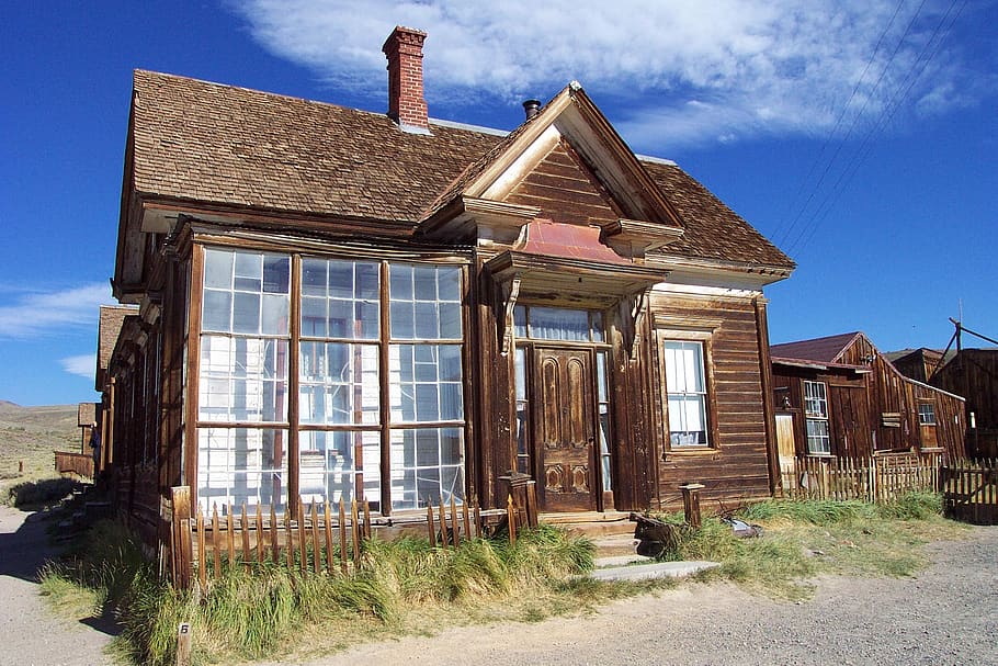 casa, arquitectura, ventana, familia, viejo, bodie, bshp, parque histórico estatal de bodie, california, historia