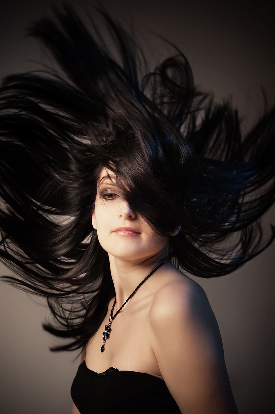 woman, flipping, hair photography, fashion, lovely, girl, charm, portrait, model, grown up