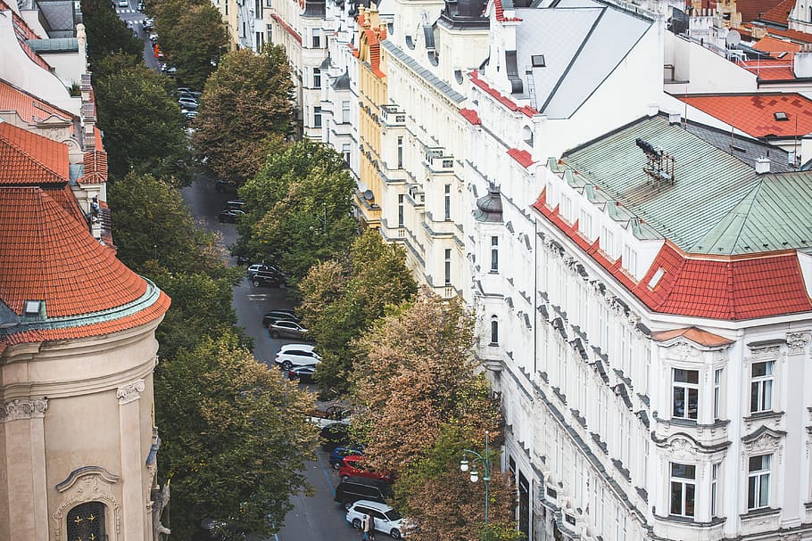 parizska street, Street, Prague, Czech Republic, architecture, cars, city, europe, houses, old