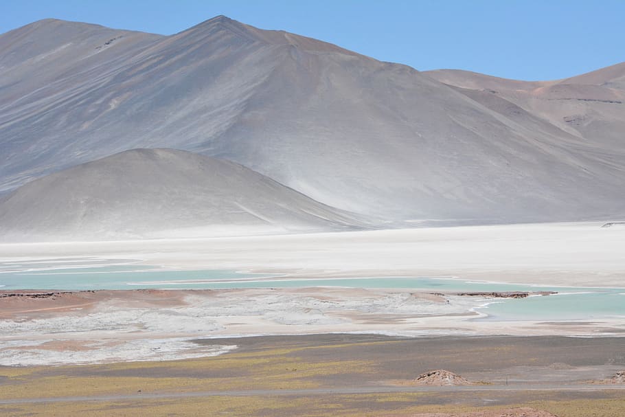 chile, atacama, desert, landscape, altiplano, mountain, scenics - nature, beauty in nature, water, environment
