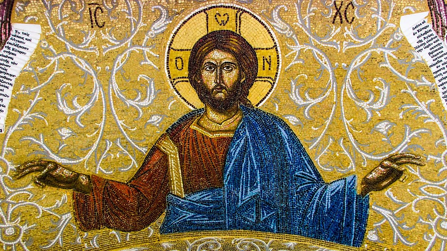 mosaico, jesucristo, chipre, ayia napa, capilla, ortodoxa, religión, cristianismo, arte y artesanía, creencia