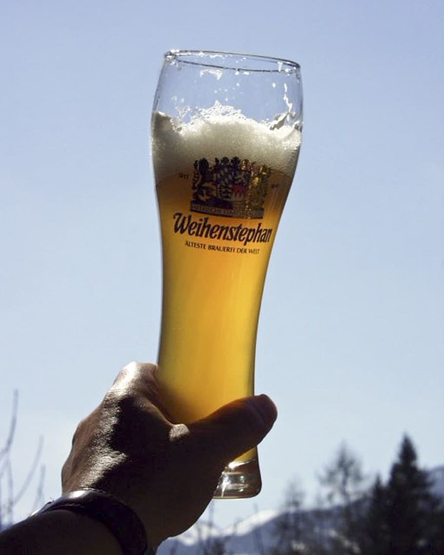 Wheat Beer, Glass, Back Light, Hand, wheat beer, glass, alcohol, drinking, wheat beer glass, drinking glass, refreshing