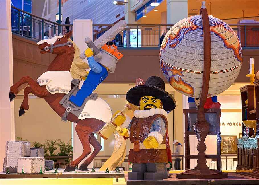 Legos, Display, Mall, Moa, people, togetherness, city, adult, indoors, day