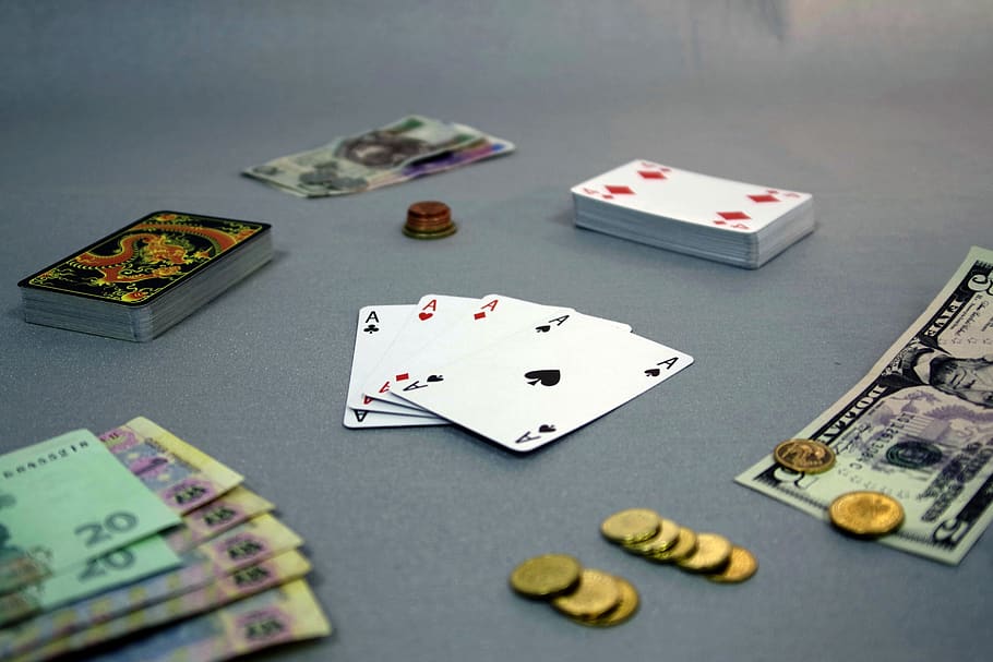 juego, tarjeta, dinero, casino, póker, felicidad, naipes, ganar, puente, cintura