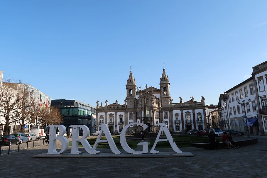braga, portugal, europe, sign, tourism, travel, building exterior, architecture, built structure, city