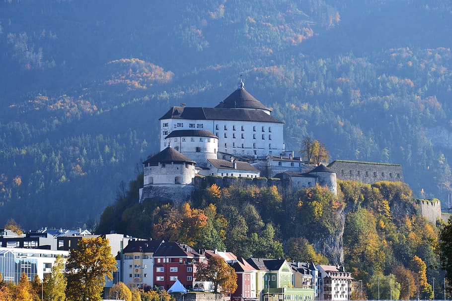 fortress, kufstein, autumn, architecture, built structure, building exterior, tree, building, plant, nature