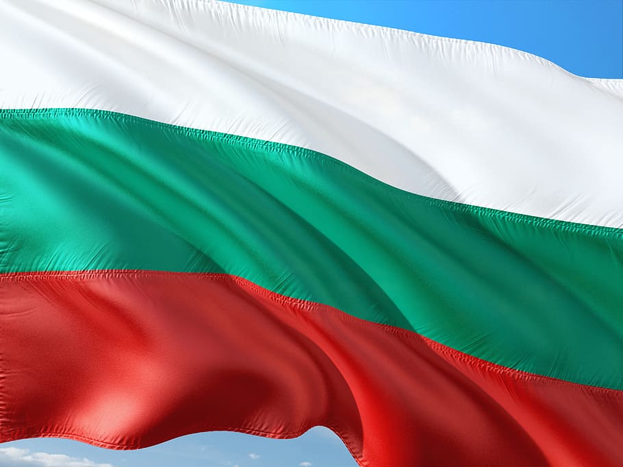 international, flag, bulgaria, red, multi colored, green color, blue, environment, textile, backgrounds
