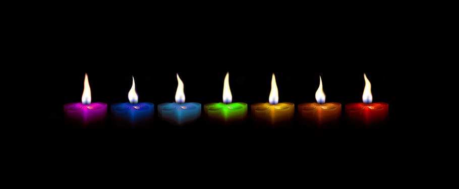 velas votivas encendidas, velas, navidad, colorido, festival, luz de velas, luz, cera, candelabro, mecha