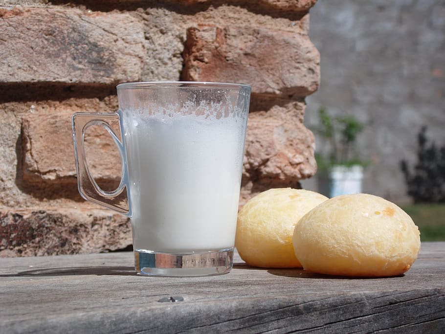 cheese bread, afternoon coffee, snack, drink, refreshment, food and drink, food, freshness, milk, close-up