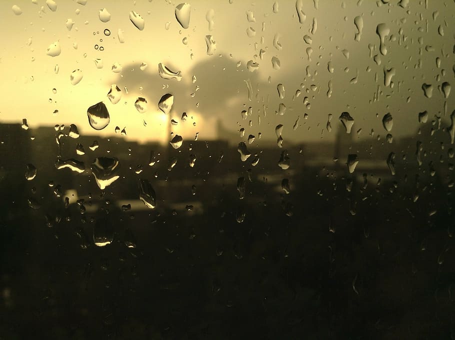 luz, tormenta, lágrimas, lluvia, mojado, soltar, agua, ventana, vidrio - material, transparente
