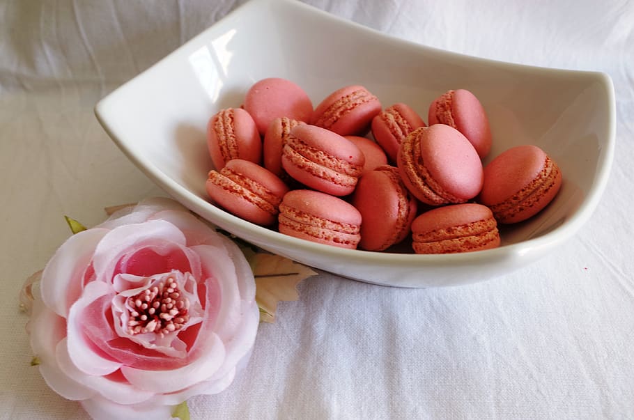 macaron, pink, rosa, pastry, biscuits, romantica, pastries, biscuit, cookies, freshness