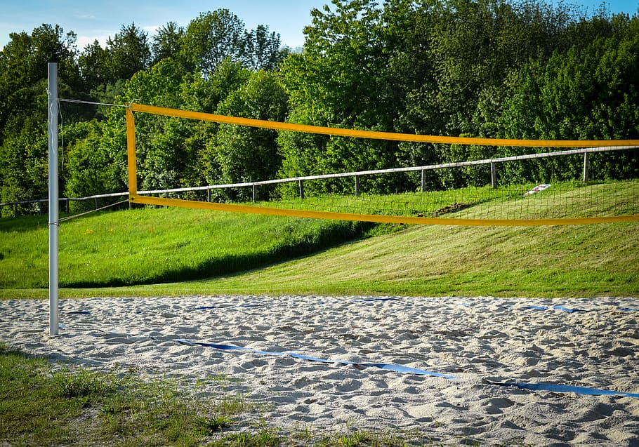 beach volleyball, volleyball, Beach Volleyball, volleyball, playing field, team sport, together, play, network, sport, sporty