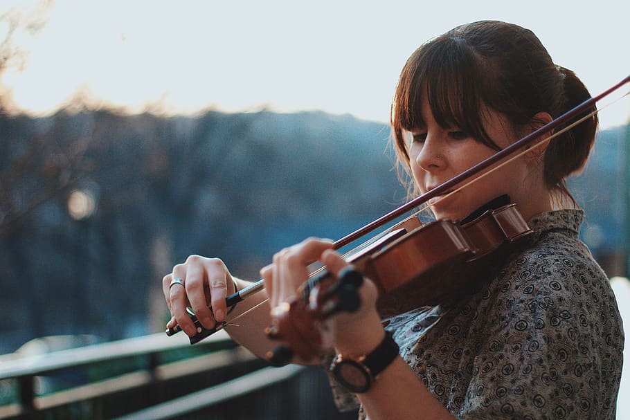 people, woman, music, sound, instrument, string, violin, band, classical, string instrument