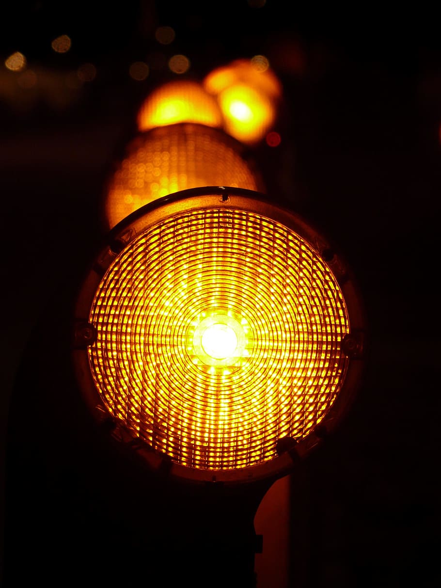 warnblinkleuchte, Lampu Peringatan, sumber cahaya, jalan, sinyal cahaya, cahaya, belok kanan, perhatian, peringatan, penghalang