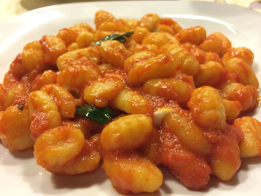 cooked food, gnocchi, pasta, italian, dinner, meal, food, cuisine, italy, homemade
