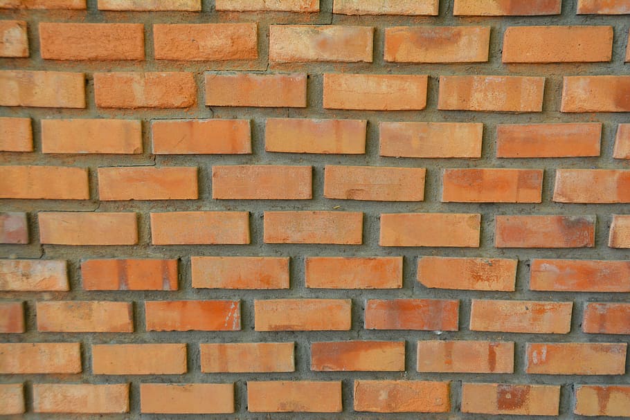 brick, wall, brick wall, red, construction, clay, mortar, pattern, texture, brick texture